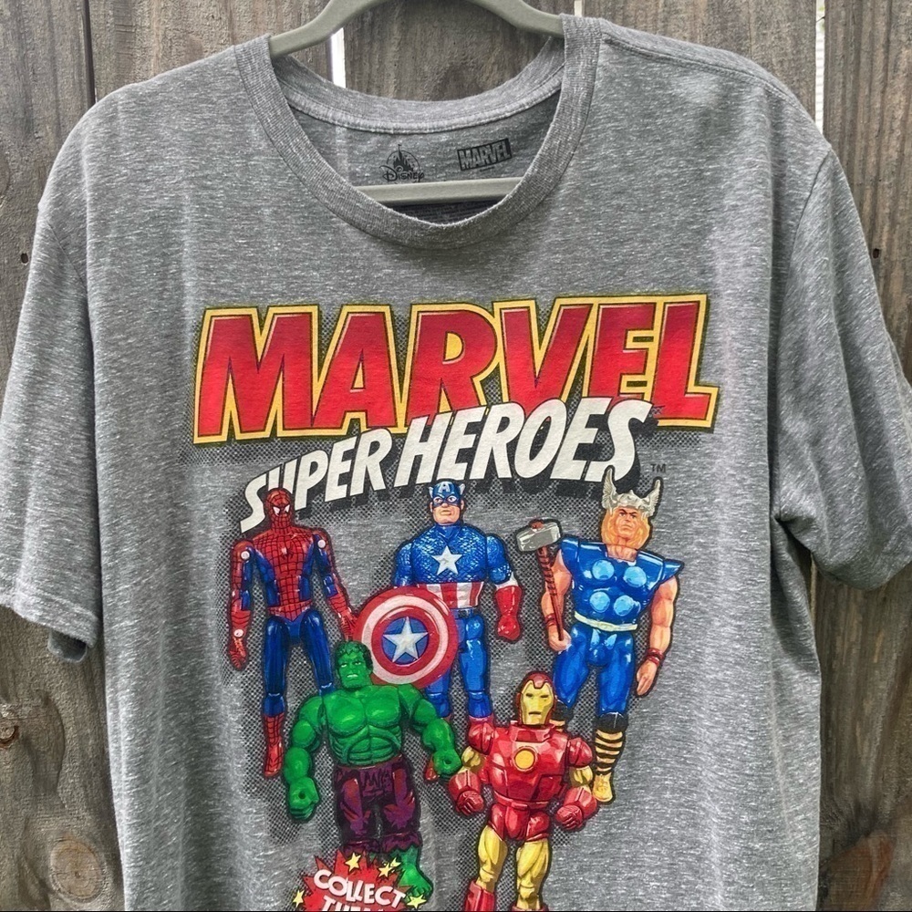 Disney-Marvel Superhero T-shirt Mens Large Gray - Picture 2 of 6